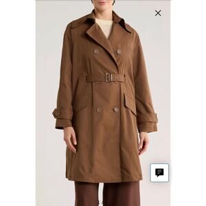 Max Studio Belted Double Breasted Trench Coat Women's Size S